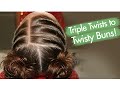 Triple Twists to Twisty Buns | Updos | Cute Girls Hairstyles