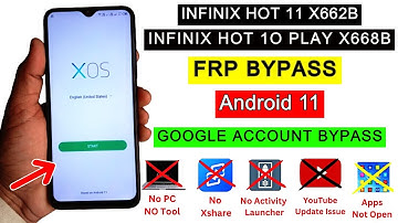 Infinix X688B/X662B Frp Bypass Android 11 | Infinix Hot 10/11 Google Account Bypass Without Pc 2024
