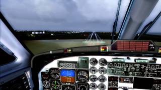 FSX PMDG BEECHCRAFT 1900D VFR LANDING INTO BARBADOS