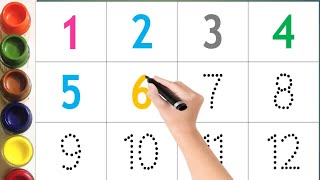 Counting Numbers Write And Read Numbers 123 Learning For Kids 1-12 123 Counting For Kids,123