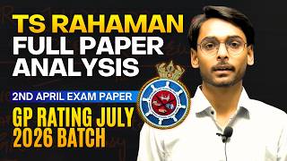 Ts Rahaman Exam Paper Review Gp Rating July Batch 2026 Cutoffs, Difficulty 2Nd April 2026 Exam