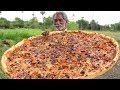 Cheese Pizza Recipe | Giant Paneer Cheese Pizza | Veg Pizza without Oven by Grandpa