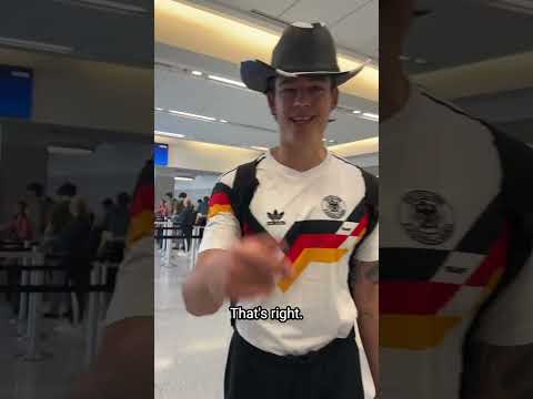 POV: At the airport with a German