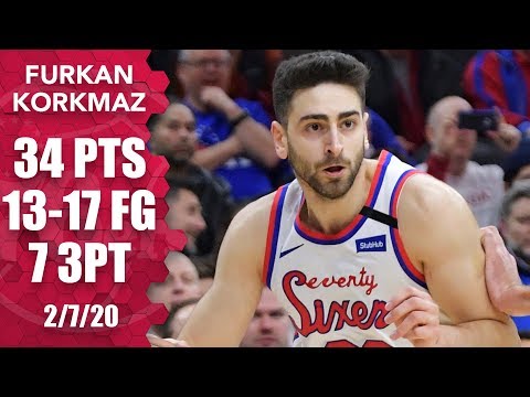 Furkan Korkmaz scores a career-high 34 points in 76ers vs. Grizzlies | 2019-2020 NBA Highlights