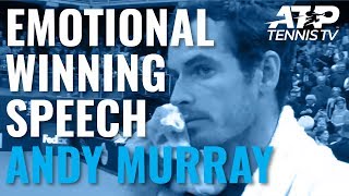 Andy Murray's Emotional Speech After Title Win! | Antwerp 2019