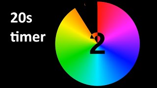 20 Second Countdown Timer with rainbow colors