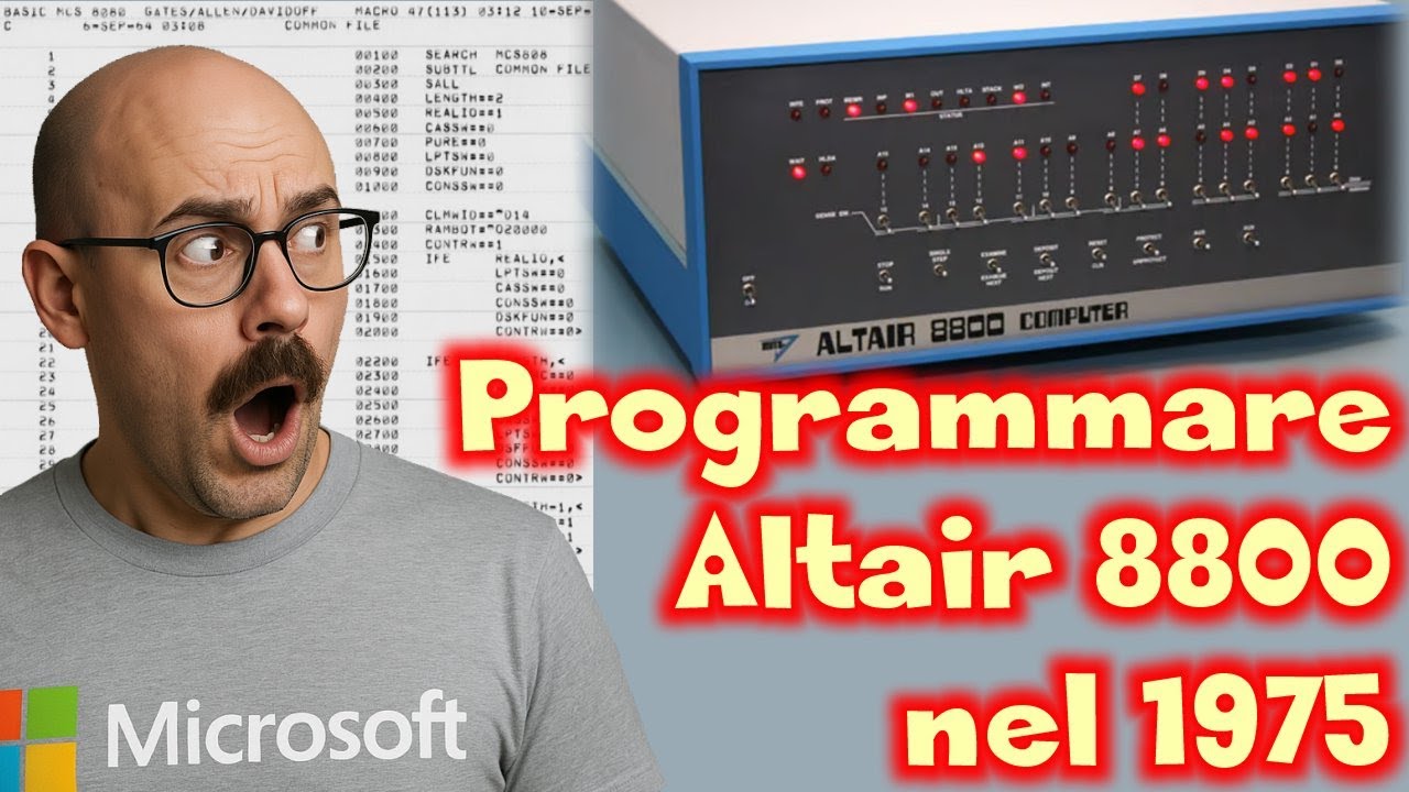 Programmare l'Altair del 1975 / Retrocomputing - YouTube