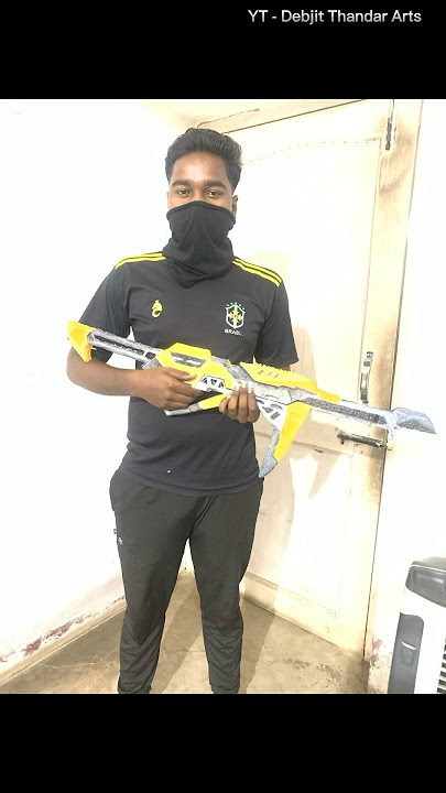 How to make free fire poker mp40 with thermocol 🔥#art #drawing #ytshorts #craft