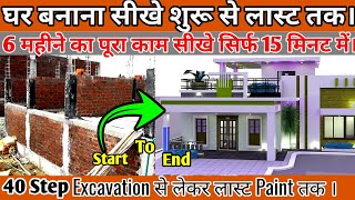 House Construction Complete Step by Step Procedure 40 Steps || घर बनाने का तरीका। House work 40 Tips