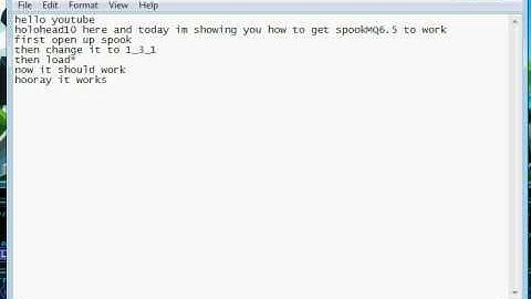 How to get Spook MQ6.5 to work