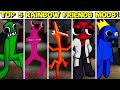 Top 5 Rainbow Friends Mods! - Friday Night Funkin’ VS Blue, Red, Green, Pink, Yellow, Orange, Purple