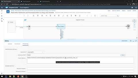 SAP CPI Course | Persistence | Read Write Northwind Last Processed Order Id using Local Variable
