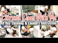 EXTREME CLEAN WITH ME 2021 | ALL DAY EXTREME LAUNDRY MOTIVATION | CLEANING MOTIVATION