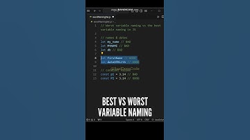 😍😍 Worst vs Best Variable Naming in JavaScript ES6 #shorts #javascript #programming #coding #js