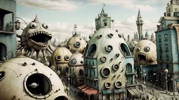 Surreal Otherworldly City - Ai generated video 4k