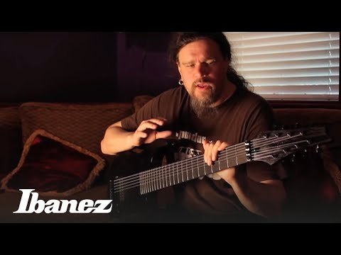 Mårten Hagström of Meshuggah discussing the Ibanez M8M signature 8-string guitar