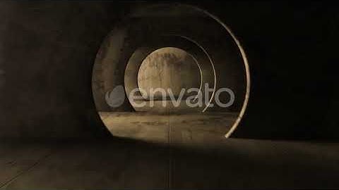 Endless Flight in a Gray Concrete Tunnel | Motion Graphics - Envato elements