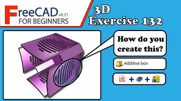 FreeCAD 0.21 Beginners tutorial: #pratical  exercise 132 (MultiTransform tool)