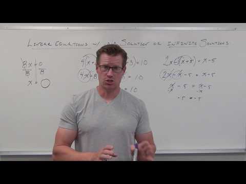 Solving Linear Equations -- No Solution vs Infinite Solutions (TTP Video 9)