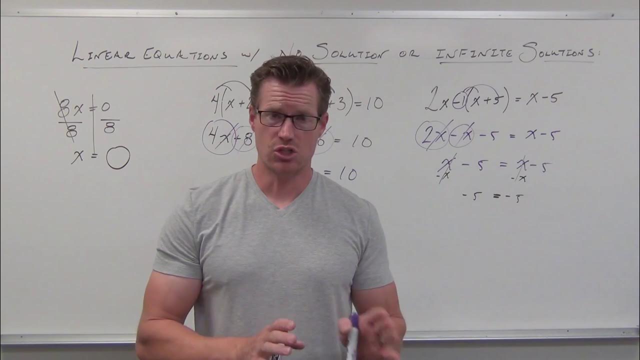 Solving Linear Equations No Solution vs Infinite Solutions (TTP