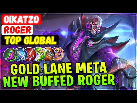 Gold Lane Meta New Buffed Roger [ Top Global Roger ] OiKatZo - Mobile Legends Emblem And Build @MobileMobaYT