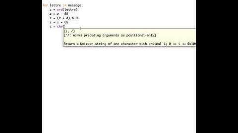 Chiffre de César : un premier programme