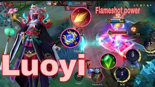 Luoyi hero Elite skin gameplay videos flameshot power😯 10 kill mobile legends gameplay luoyi hero