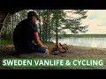 Vanlife europe  sweden offgrid experience during corona  cycling on swedish roads