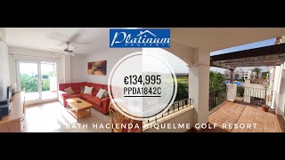€134,995 2 Bed 1 Bath South Facing on Hacienda Riquelme Golf Resort