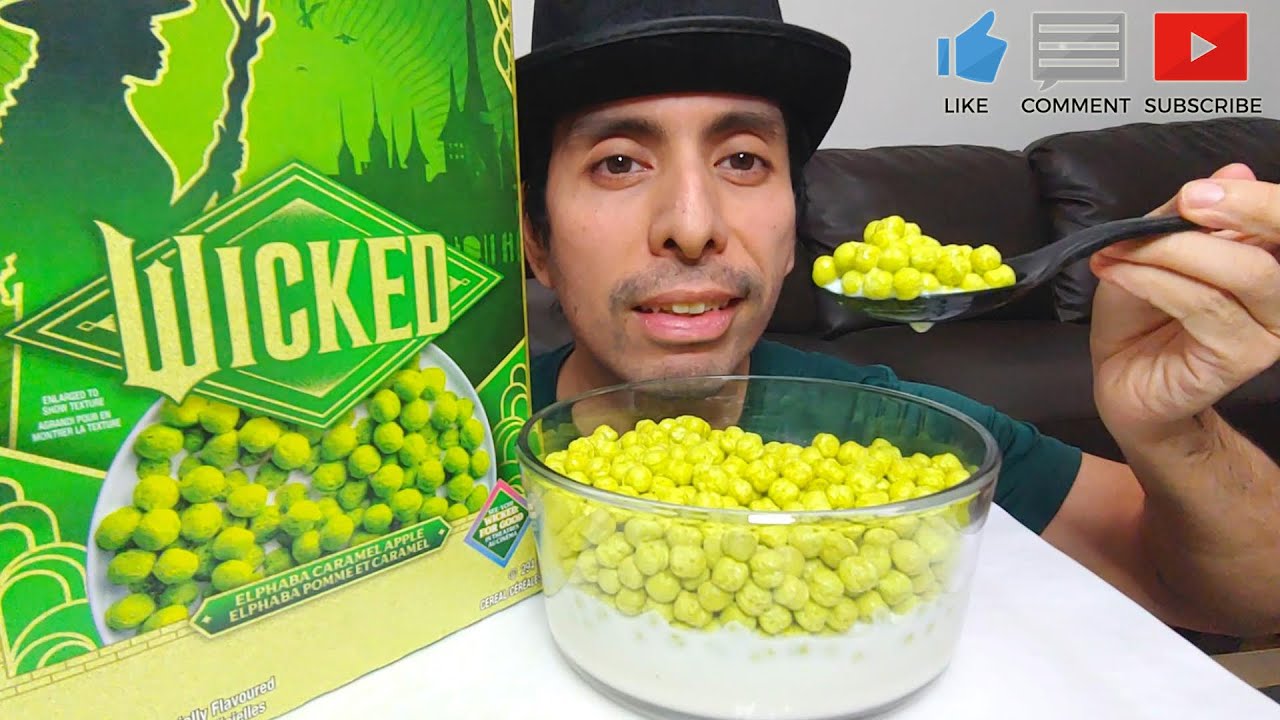 APPLE CARAMEL WICKED MOVIE BREAKFAST CEREAL MUKBANG EATING SHOW