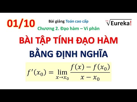 Video Giải tích Chương 2 P1/10 Bài tập tính đạo hàm bằng... - youtube
