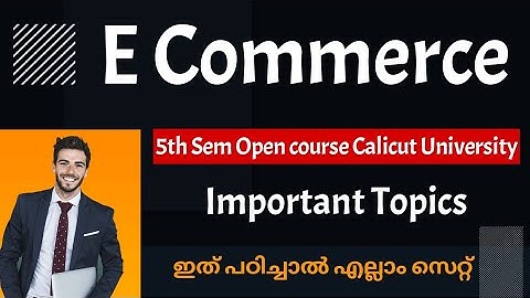 Ecommerce most Important Topics Calicut University 5th sem open course |Ecommerce important