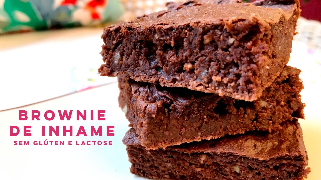 BROWNIE DE INHAME SEM GLÚTEN E LACTOSE