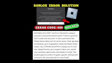 Los Roblox-fout 600 op: geblokkeerd vanwege accountontduiking - Snelle oplossingen om weer in het...