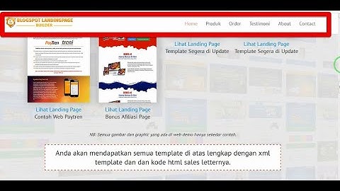 #22 Cara Menambah Header Menu Navigasi Blog Landing Page Blogspot | Tutorial Blogger