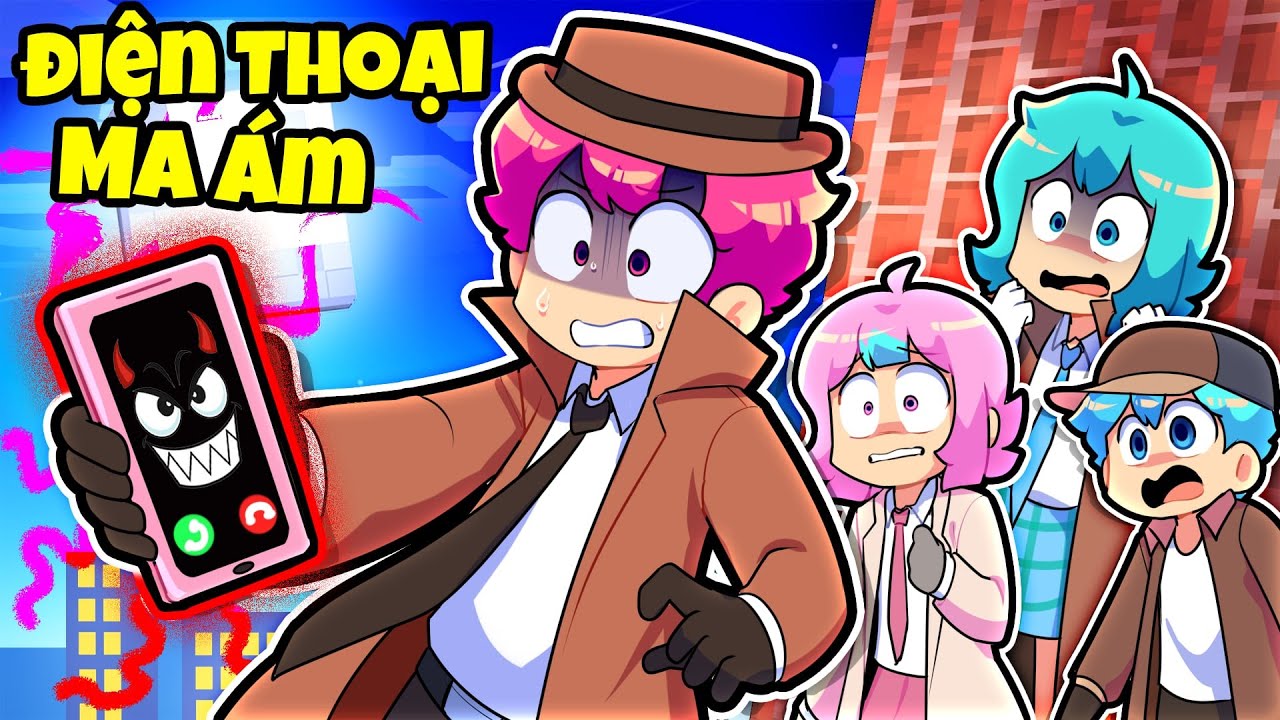 HIHA CÙNG GIA ĐÌNH THÁM TỬ PHÁT HIỆN ĐIỆN THOẠI MA ÁM TRONG MINECRAFT*GIA ĐÌNH THÁM TỬ TẬP 2 🤣