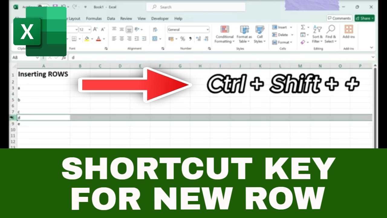 Quick Shortcut for Adding NEW ROWS in Excel (Easy!) - YouTube