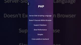 php vs javaScript #coding  #webdevelopment #backend #frontend #beginners
