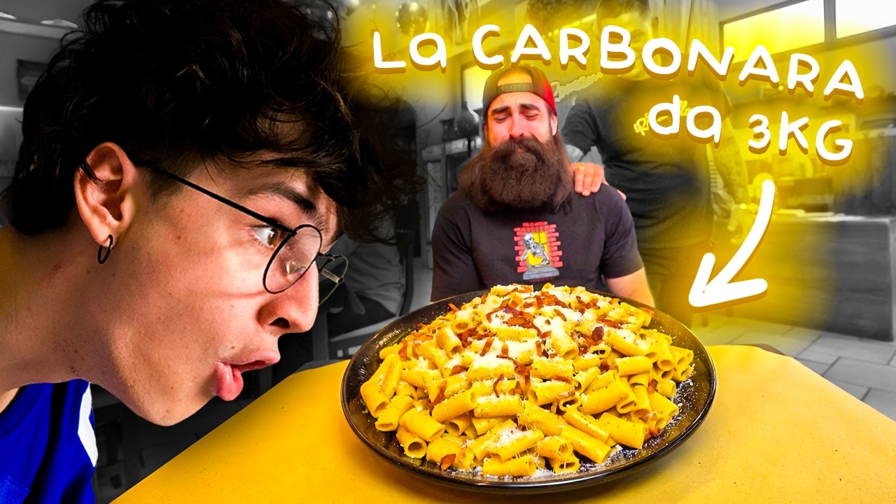 QUEST'UOMO ha MANGIATO 3KG di CARBONARA in 45 MINUTI - Reaction @beardmeetsfood