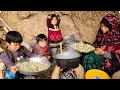 Living underground  family meal in a cave like 2000 years ago