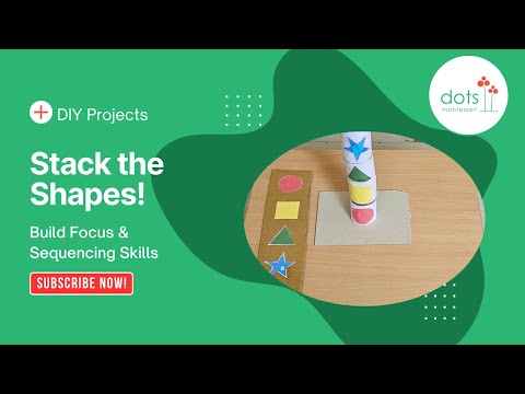 DIY Shape Sequencing Game | Stack the Pattern with Tissue Rolls!