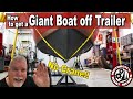 No crane how to get a big boat off a trailer  sailboat restoration and boat building ep3