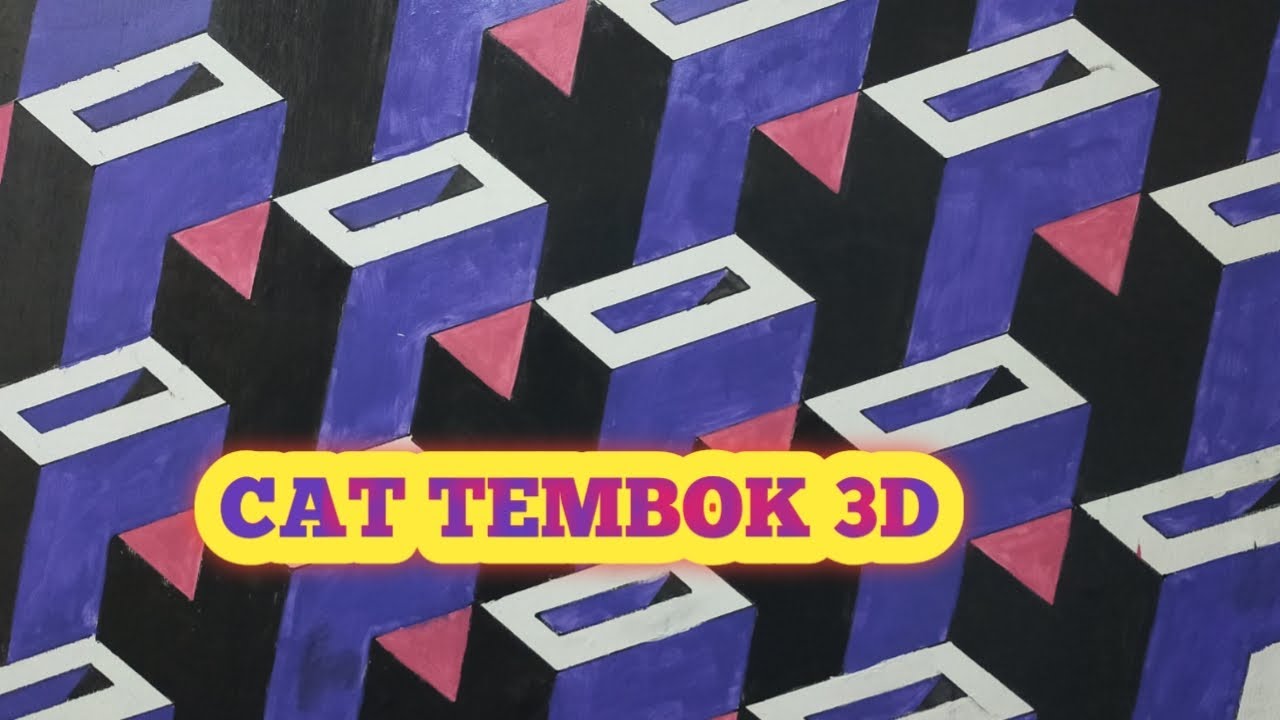  014 Tutorial Cat  tembok  3D  cat  tembok  kreatif 3D  