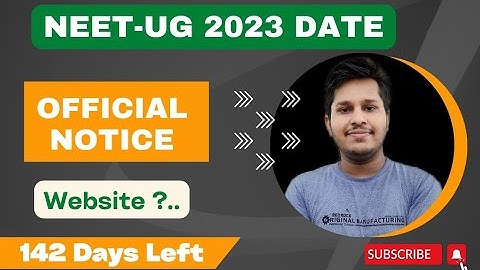 NEET-UG-2023 Date Announced | Official Notice | 1st Sunday of May | Subhojit Ghosh