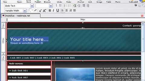How to Create and Customize Web Templates in Kompozer