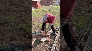 how to bend the end of a beam reinforcement using only a bending wrench.