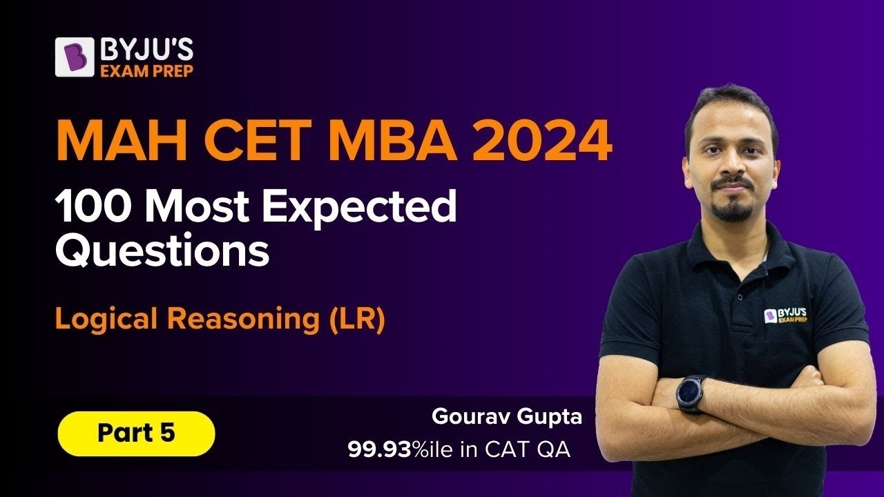 MAHCET 2024 | 100 Most Expected MAHCET Questions | Logical Reasoning ...