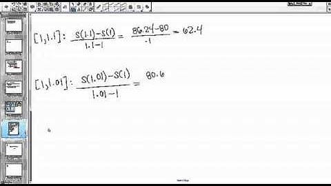 Estimating instantaneous velocity.