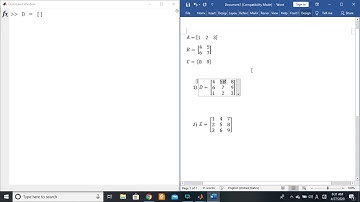 MATLAB 5.24. Arrays - Concatenation (Examples)
