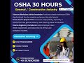 OSHA 30 Hours Course in Chennai & Tamil Nadu - US Certification Course - Industrial Safety Academy